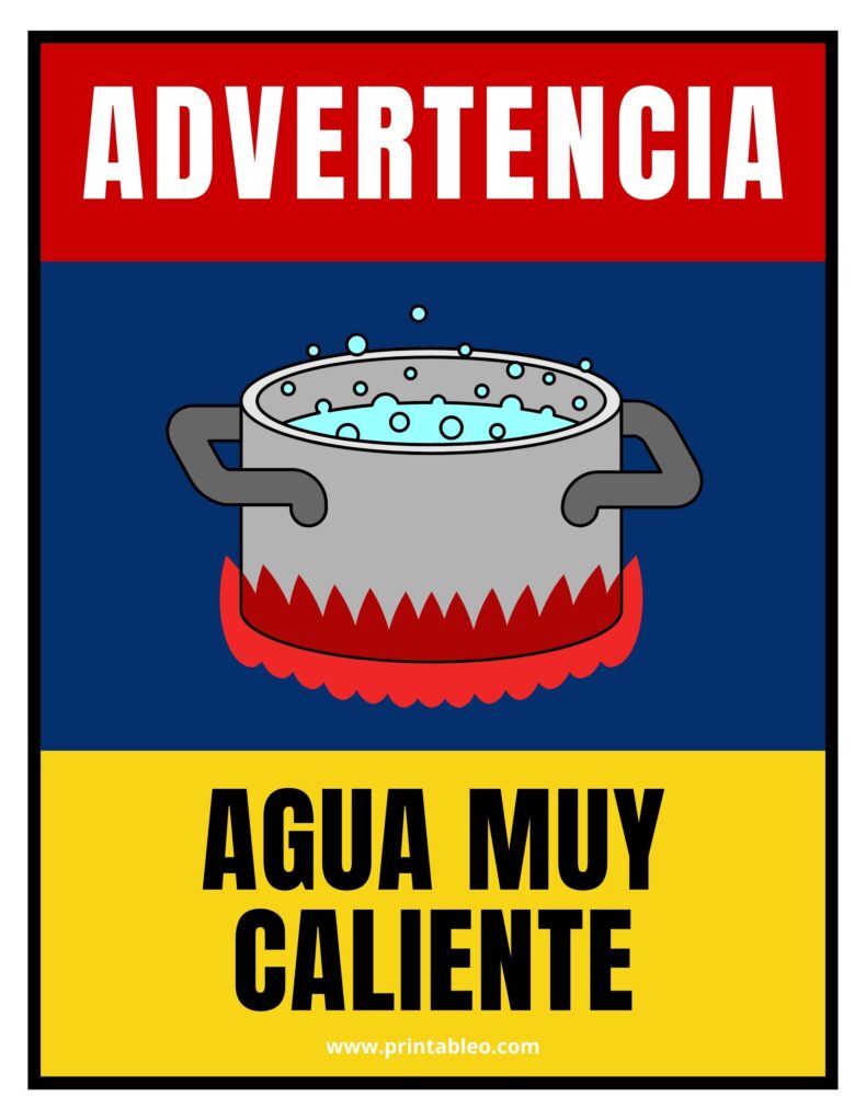 Advertencia - Agua Muy Caliente
