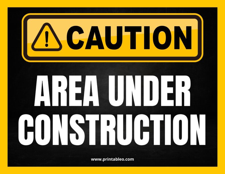 Area Under Construction Sign