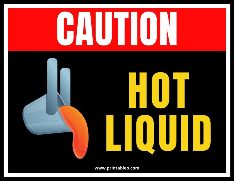 Caution Sign Hot Liquid