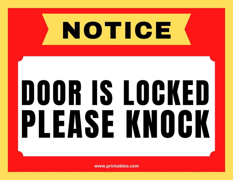 20+ Printable Please Knock Signs