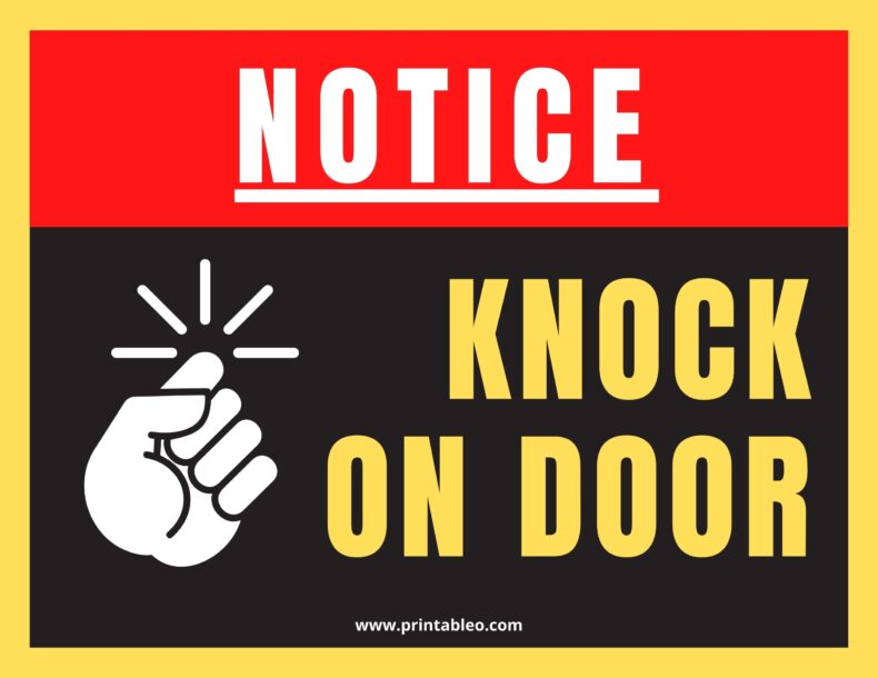 Knock On Door Sign