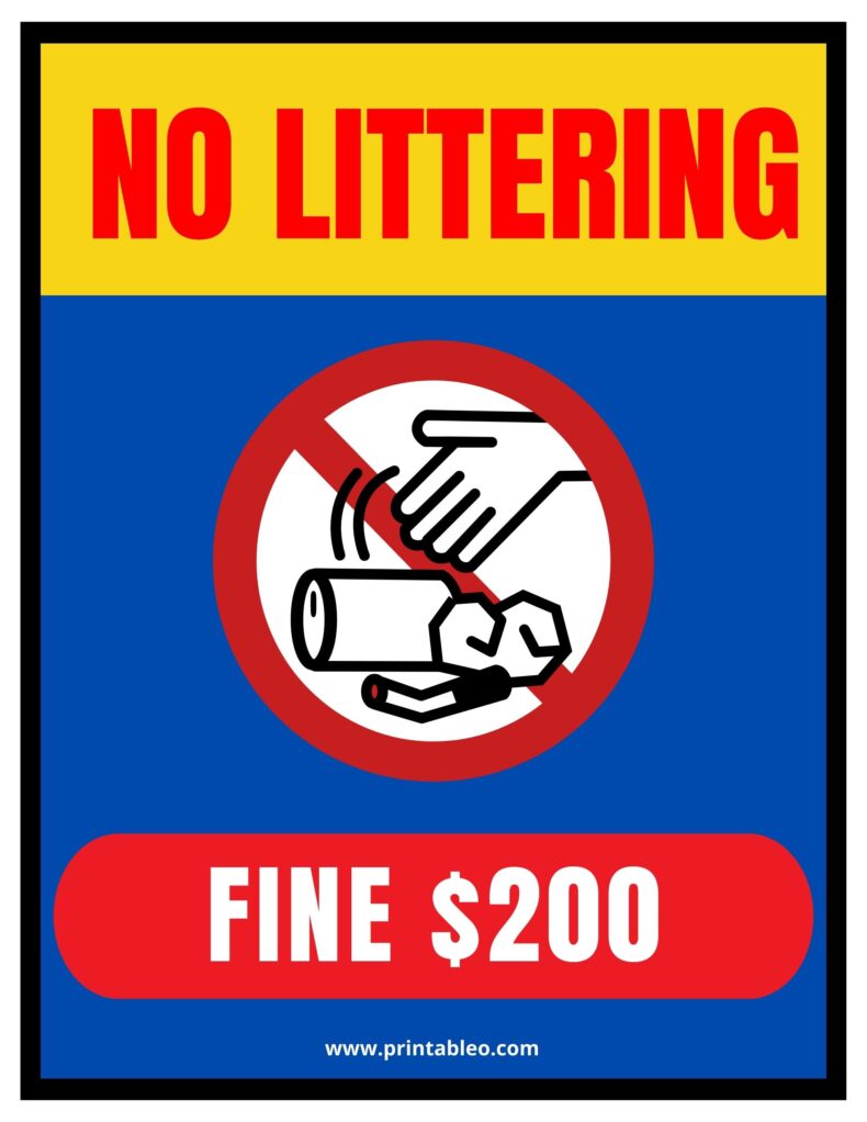 Litter Fine Sign