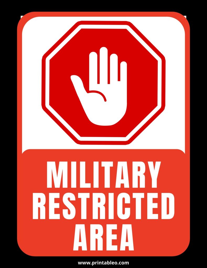 Military Restricted Area Signs