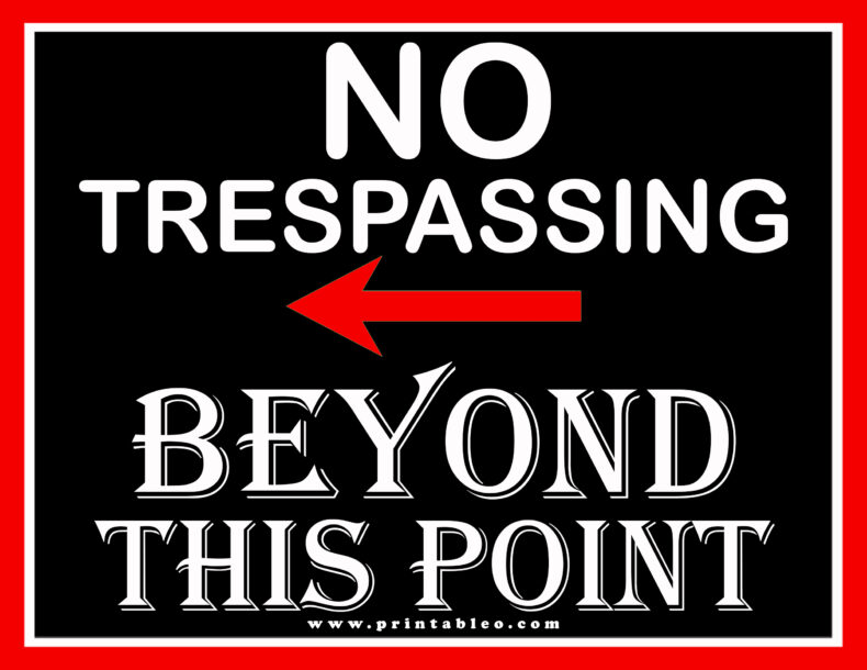 No Trespassing-Beyond This Point