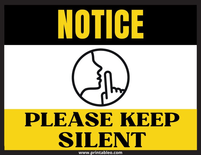 Please Keep Silent Sign