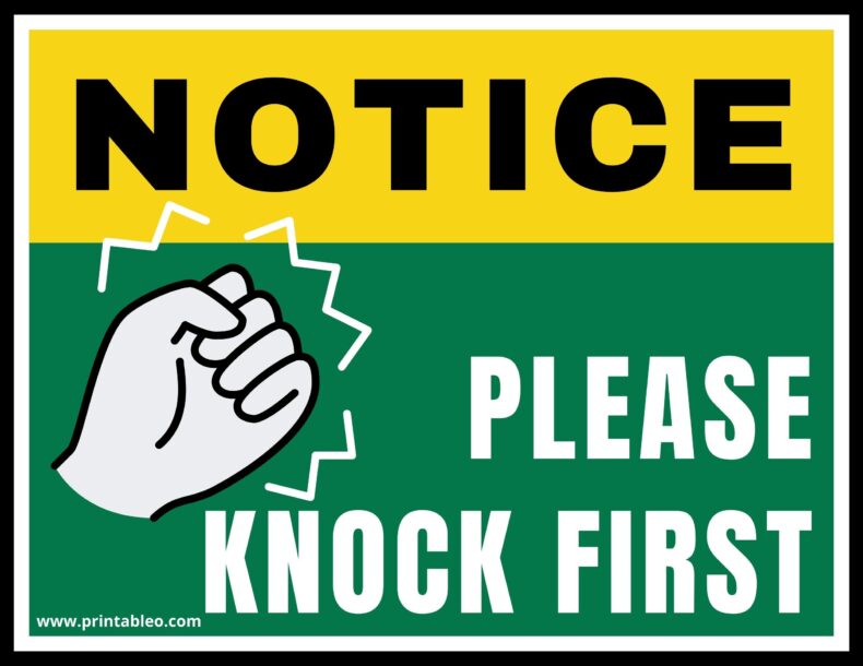 Please Knock First Sign