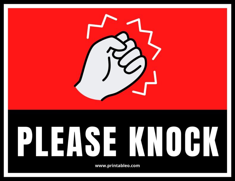 Please Knock Sign PDF