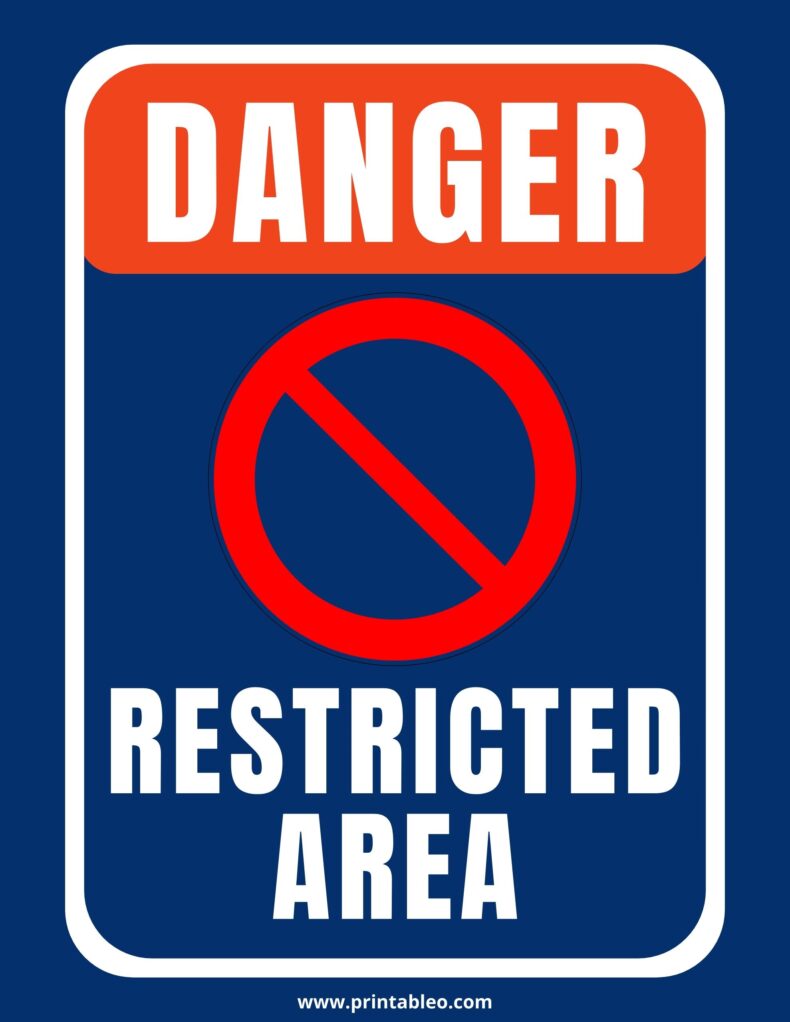 Restricted Area Sign Military