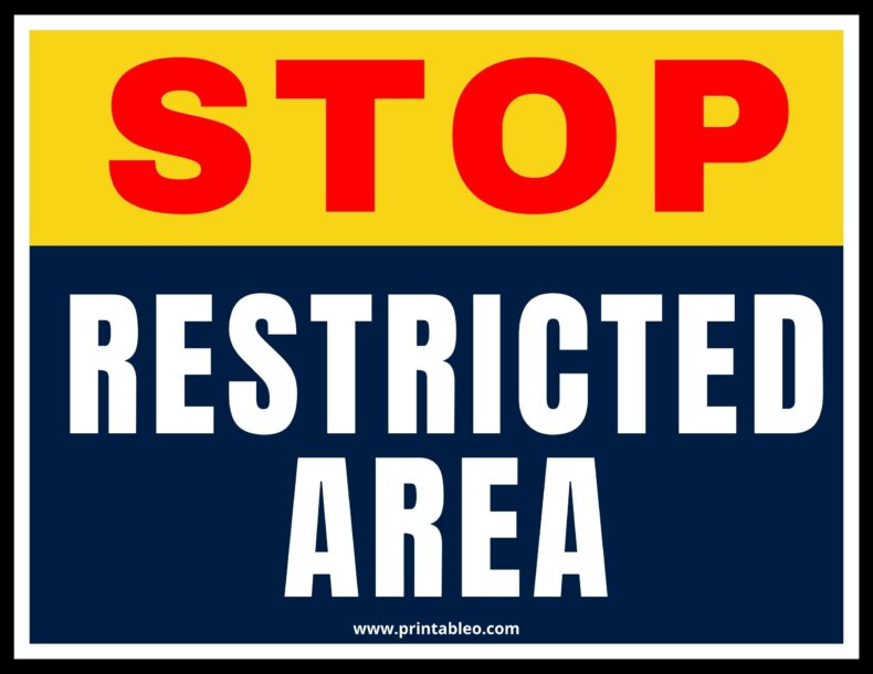 Restricted Area Signs PDF