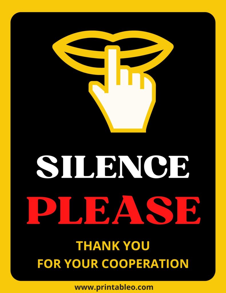 Silence Please Sign