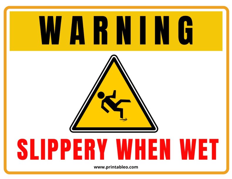 Slipper When Wet Signs PDF