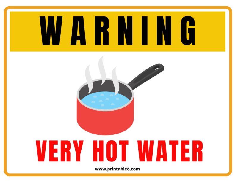 Warning Sign Very Hot Water PDF