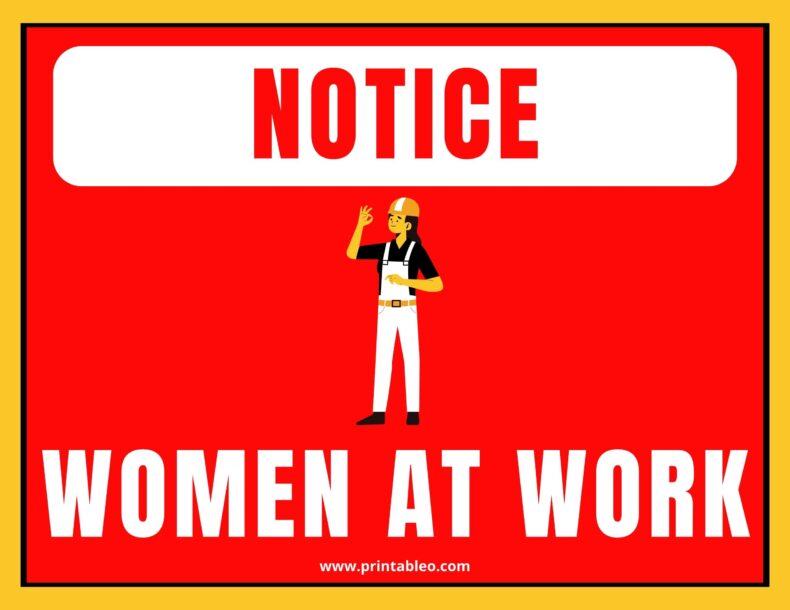 Women At Work Sign