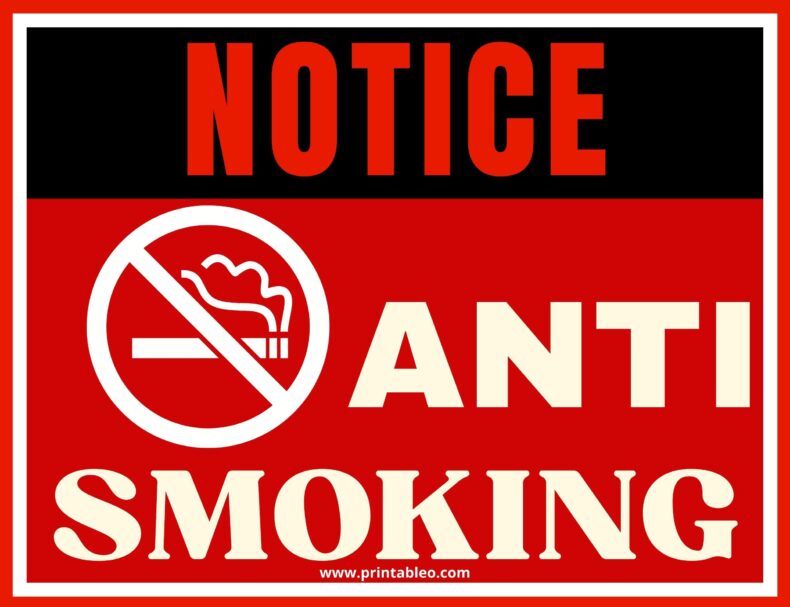 Anti Smoking sign