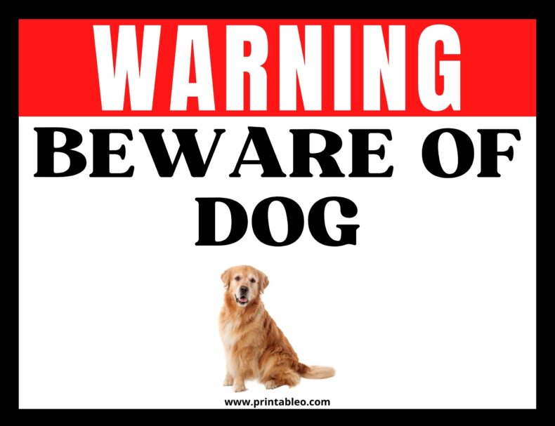 Beware Of Dog Sign Board