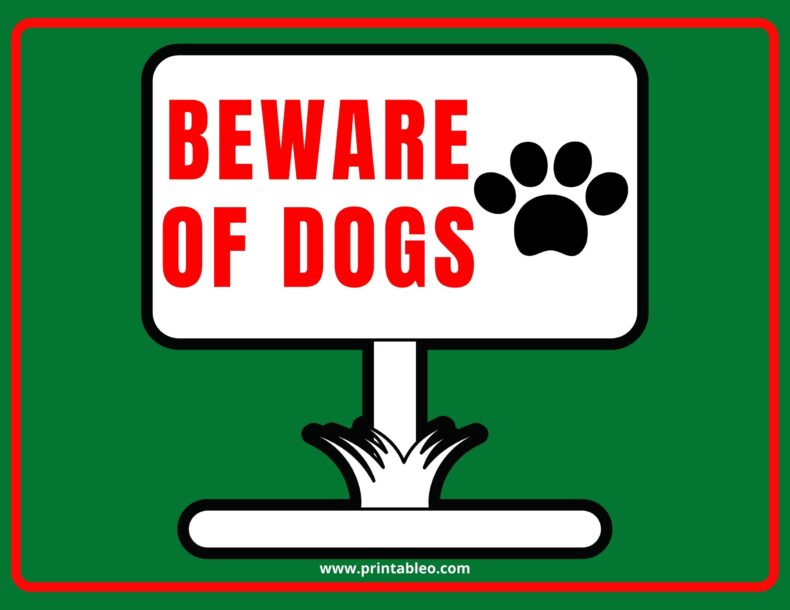 Beware Of Dog Yard Sign