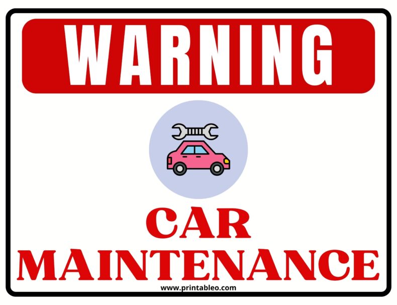 Car Maintenance Signs
