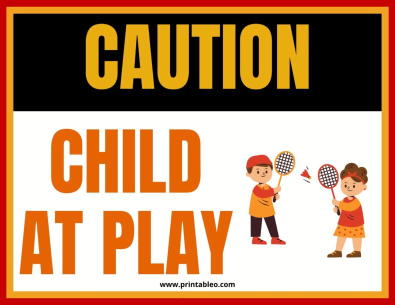 Caution Child At Play Signs