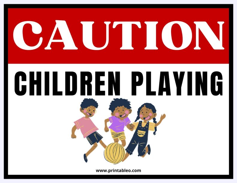 Caution Children Playing Sign