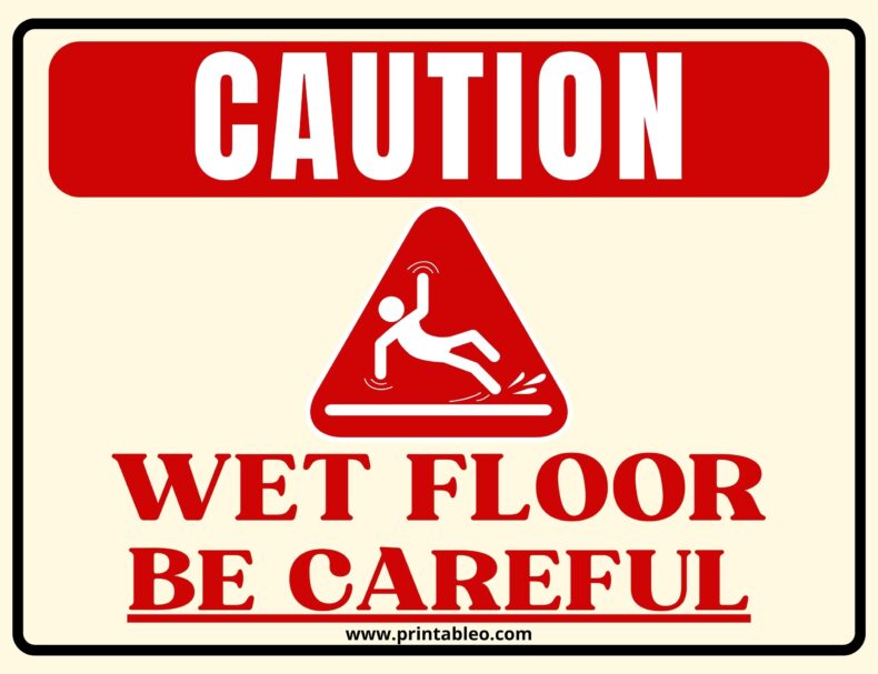 Caution Sign-Wet Floors Be Careful