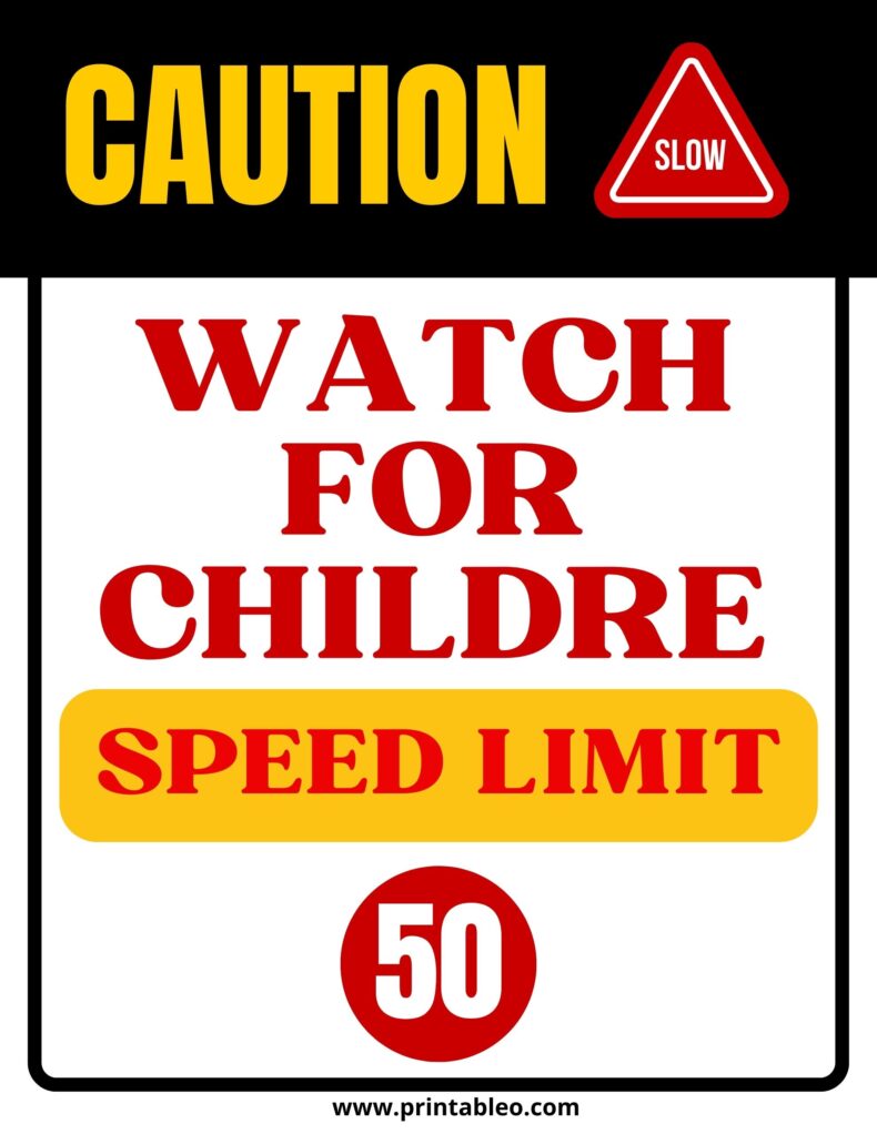Caution - Watch For Children Signs