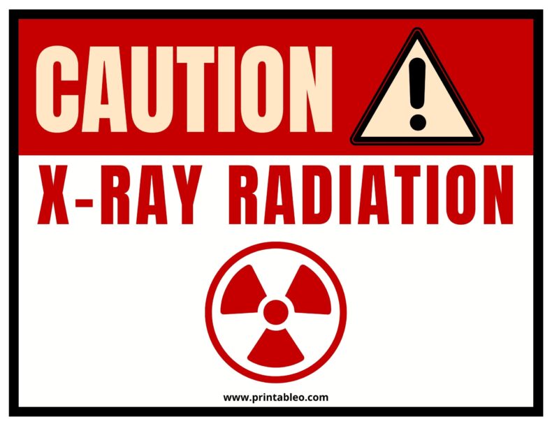 Caution - X-Ray Radiation Sign PDF