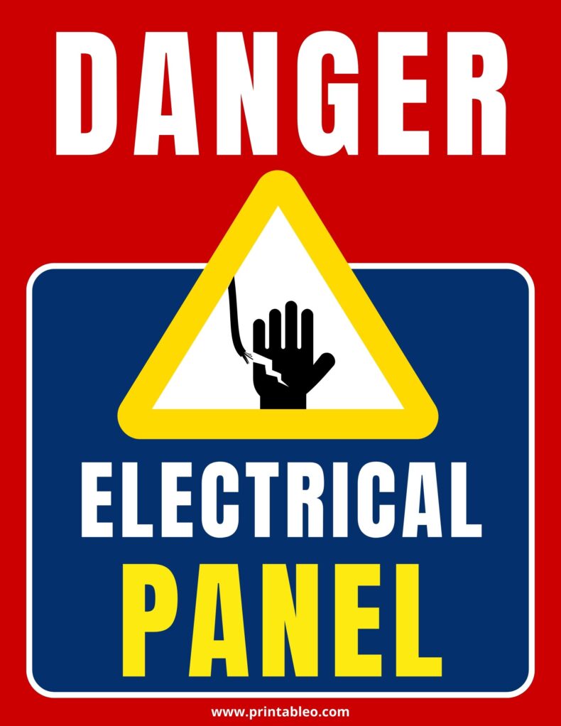 Danger Sign For Electrical Panel