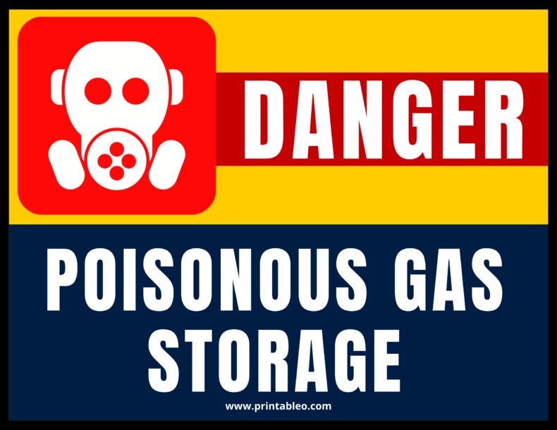 Danger Sign Poisonous Gas Storage