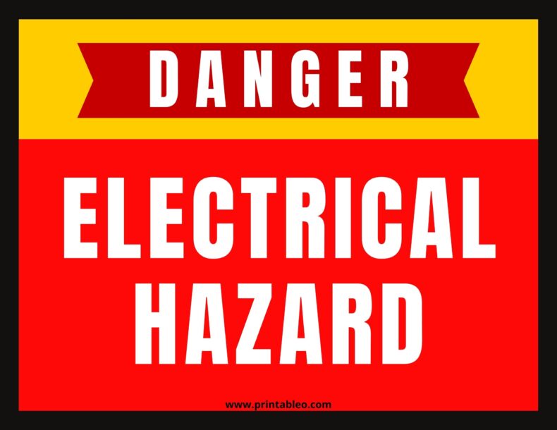 Electrical Danger Sign Template