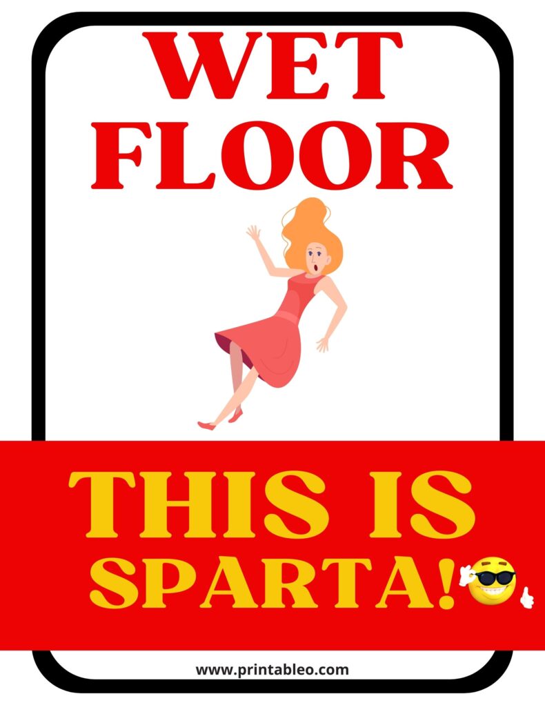 Funny Wet Floor Signs