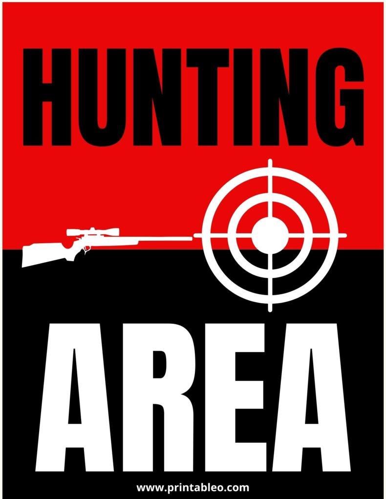 Hunting Area Sign