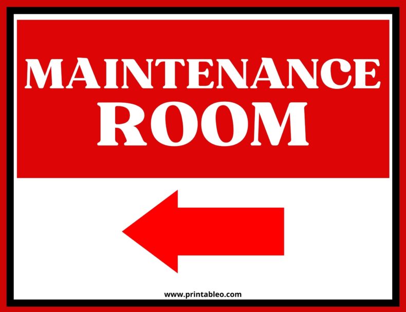 Maintenance Room Sign