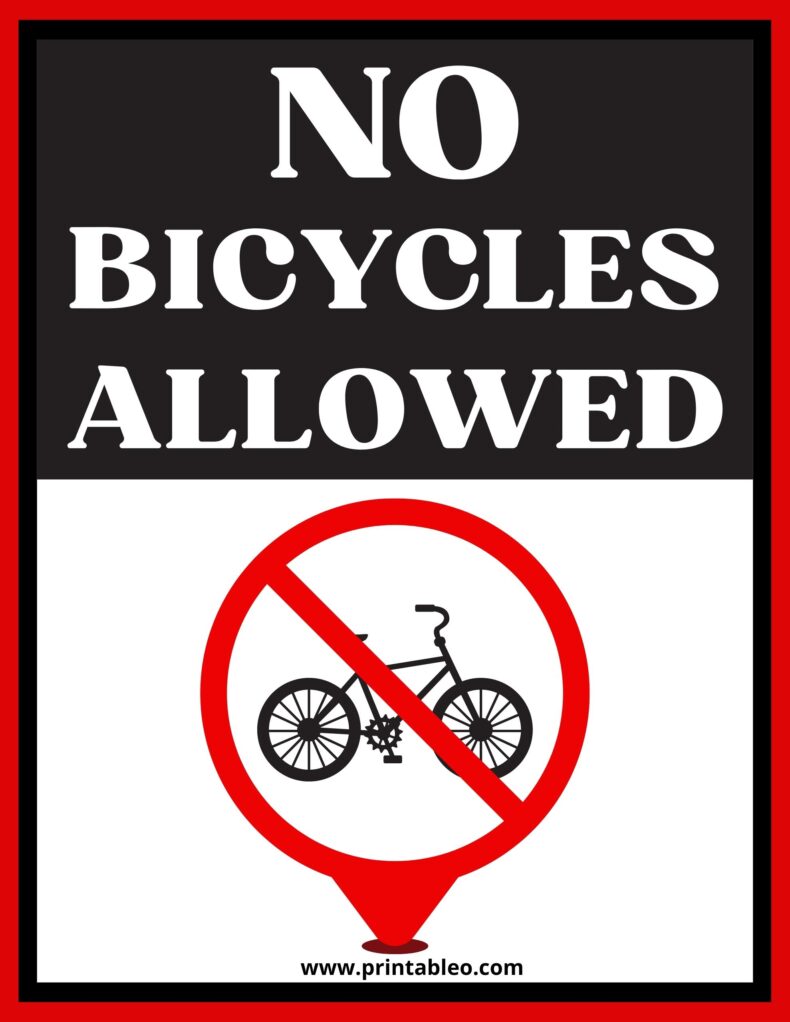 No Bicycles Allowed Sign