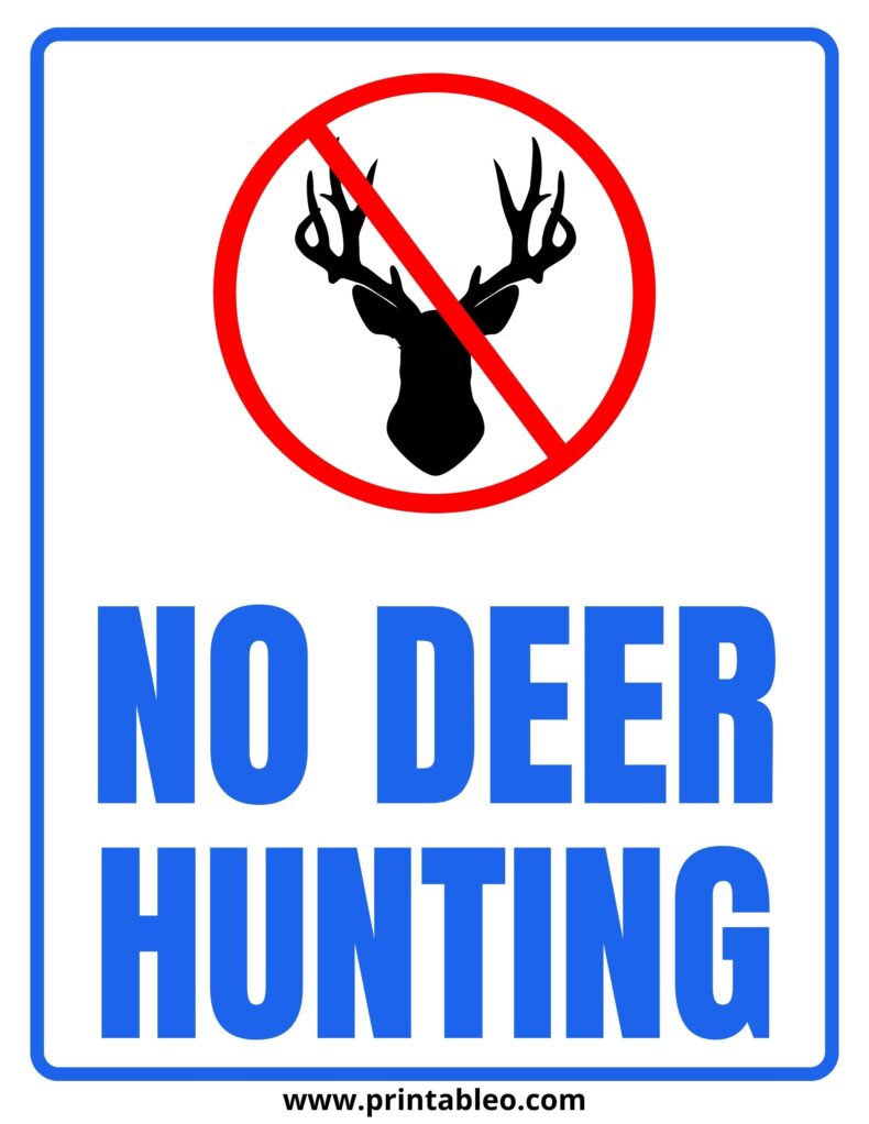 No Deer Hunting Sign