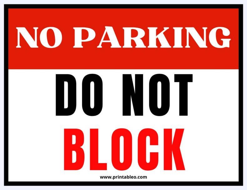 No Parking Do Not Block Gate Signs