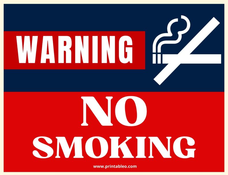 No Smoking Warning Sign