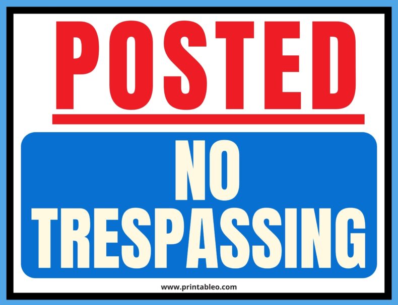 Posted No Trespassing Sign