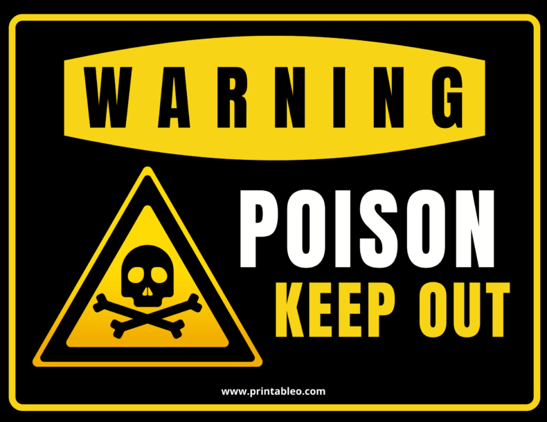 Print Ready Poison Signs