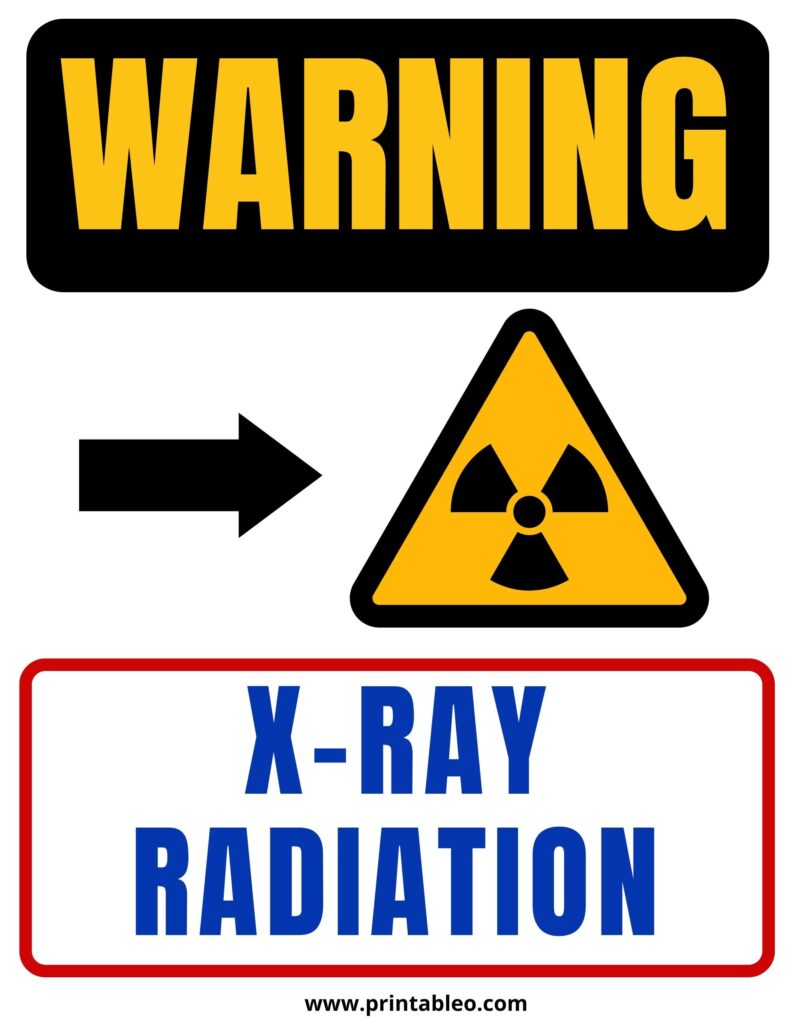 RADIATION Sign-X-Ray Radiation