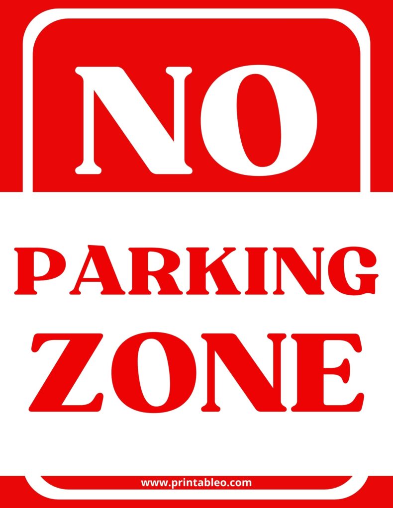 (RED) No Parking Sign
