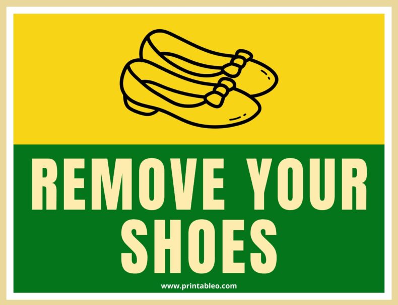 Remove Your Shoes Signs