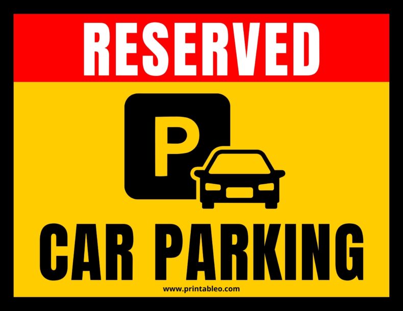 Reserved No Parking Sign