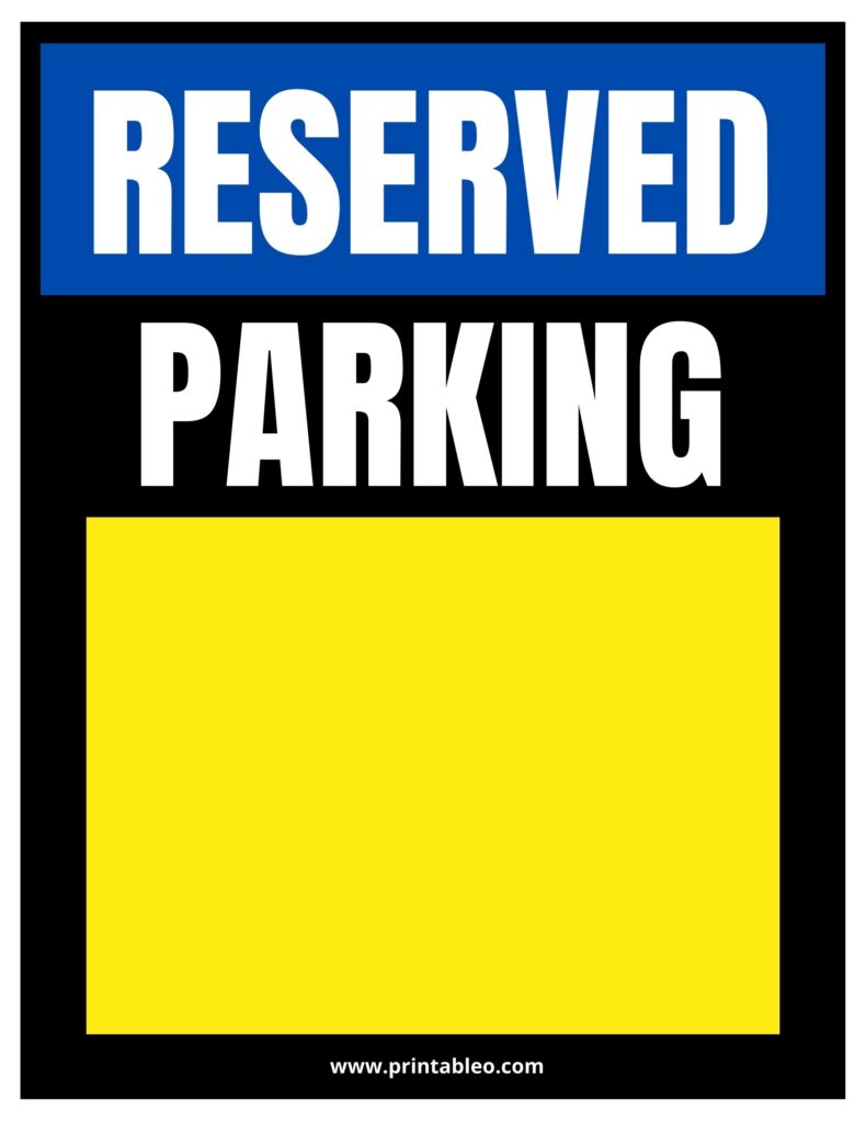 Reserved Parking Sign Custom