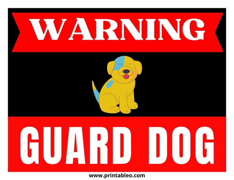Warning Guard Dog Signs