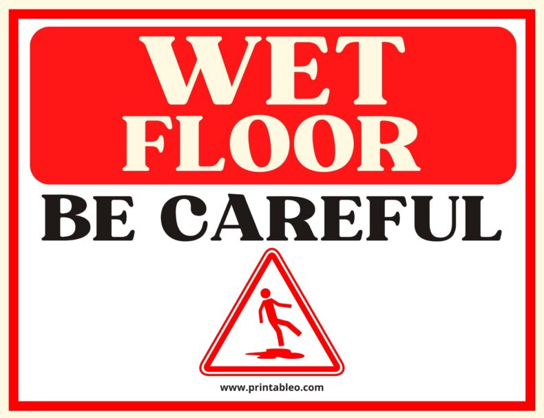 47+ Printable Wet Floor Signs Free Download