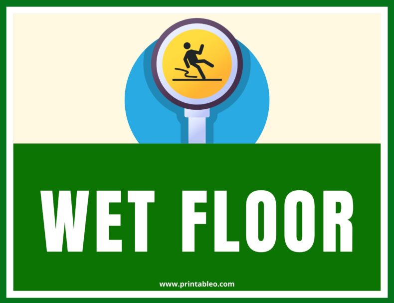 Wet Floor Sign Template