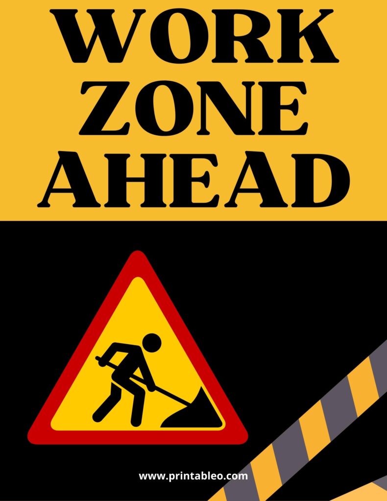 Work Zone Ahead Sign