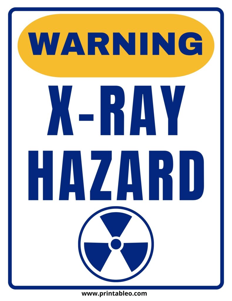 X Ray Hazard Sign