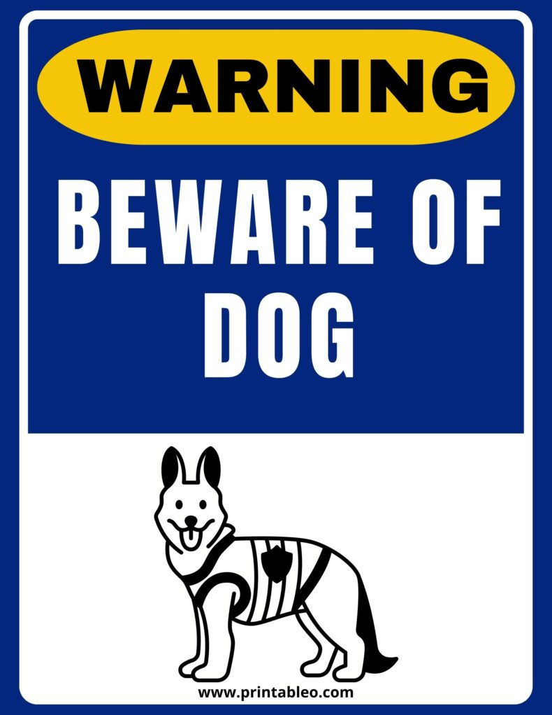 Warning Beware Of Dog Sign