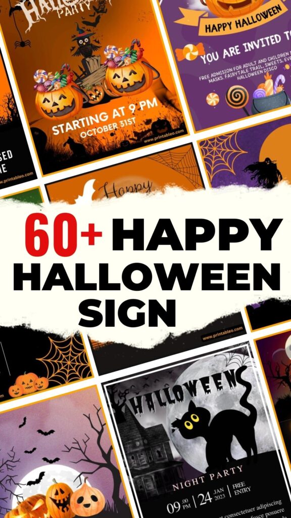 60 Happy Halloween Sign
